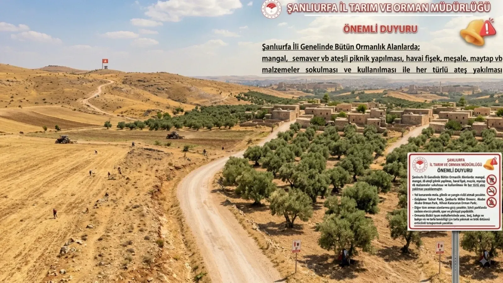 Şanlıurfa’da Ormanlık Alanlarda Ateş Yakmak Yasaklandı