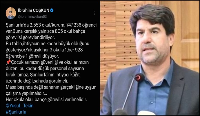 Başkan Coşkun Urfa’daki Okul Bahçelerine Daha Fazla Personel İstedi
