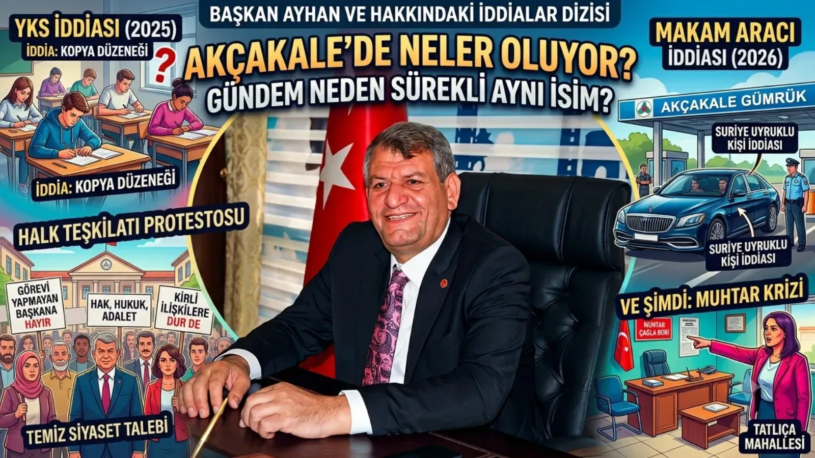 Akçakale’de Başkan Ayhan yeniden gündemde: YKS İddiası, Silahlı Görüntüler, Makam Aracı İddiası… Şimdi de Muhtar Krizi