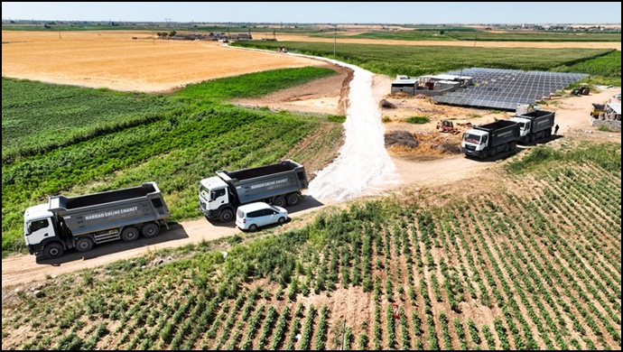 Harran Kırsalında Asfalt Hazırlıkları Sürüyor