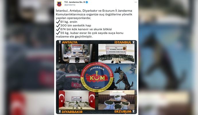 4 ilde uyuşturucu operasyonu