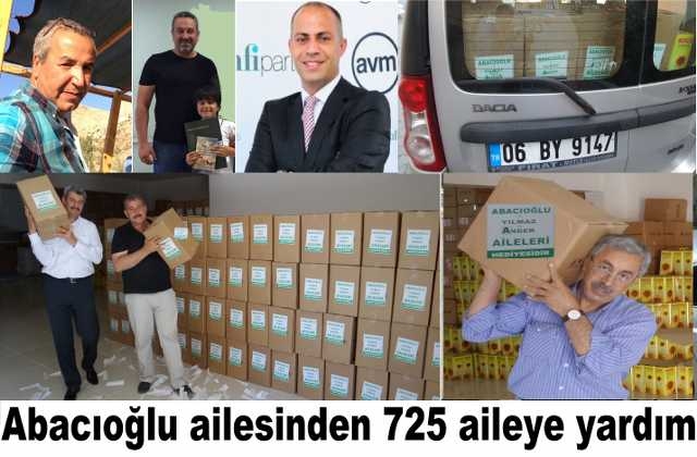 Abacıoğlu ailesinden 725 aileye yardım