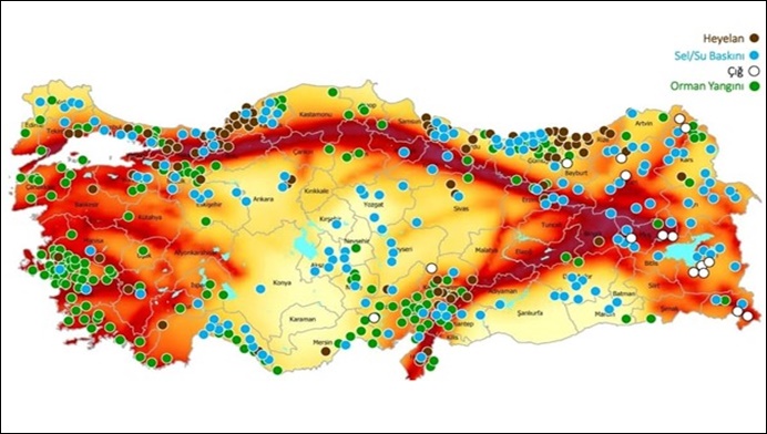 AFAD Türkiye’nin afet risk haritasını çıkardı
