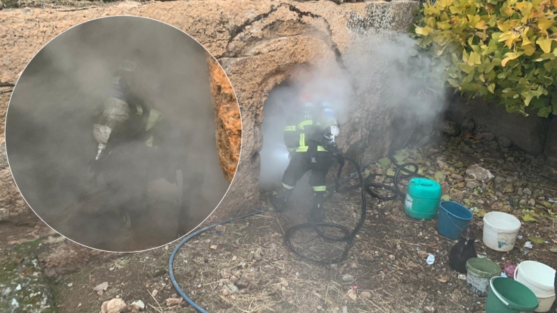 Ahırda yangın çıktı! İtfaiye müdahale etti