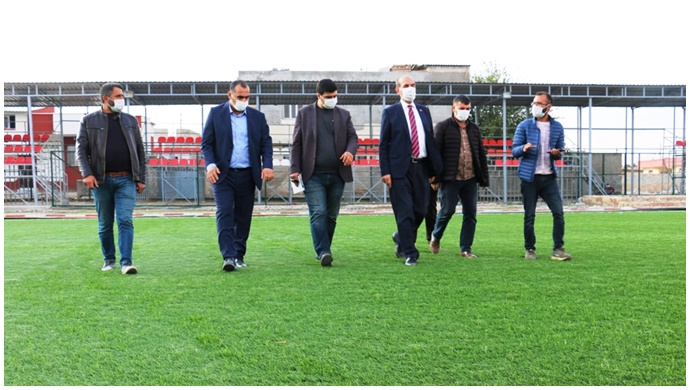 Akçakale belediyesi ile halı saha ve tribün hizmete hazır-(VİDEO)
