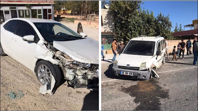 Akçakale'de trafik Kazası : 2 yaralı