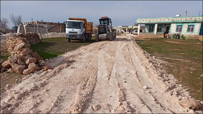 Akkese Kırsal Mahallesinde Stabilize Yol Çalışması