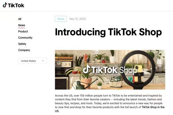 Alışveriş odaklı TikTok Shop ABD'de kullanıma sunuldu