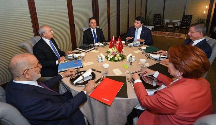 Altılı masa üyeleri beşinci kez toplanıyor