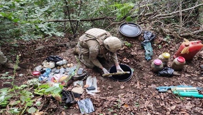 Amanoslar'da PKK'ya ait çok sayıda mühimmat ele geçirildi