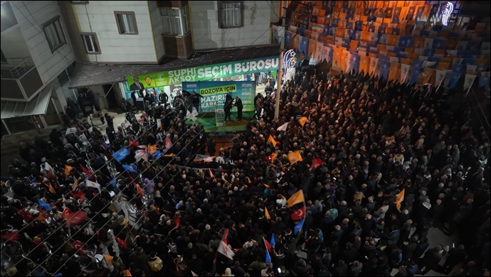 Başkan Aksoy'un Seçim Bürosu Açılışı Mitinge Dönüştü