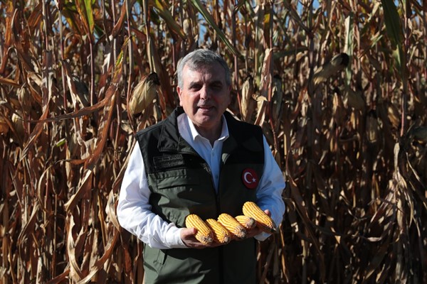 Başkan Beyazgül, mısır hasadına katıldı