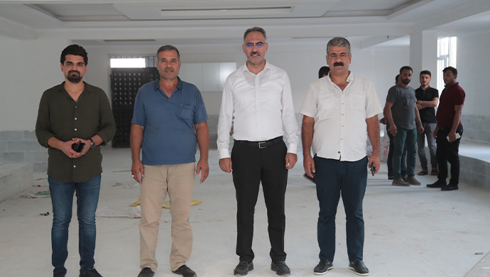 Başkan Kuş, çok amaçlı salonu inceledi-(VİDEO)