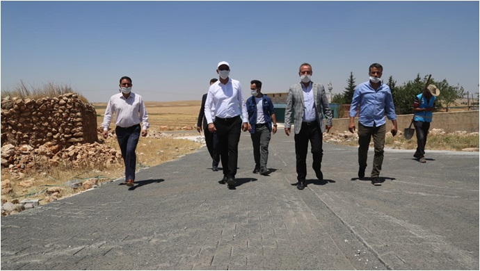 Başkan Kuş, Kırsalda Yapılan Parke Taşı Çalışmalarını İnceledi-(VİDEO)