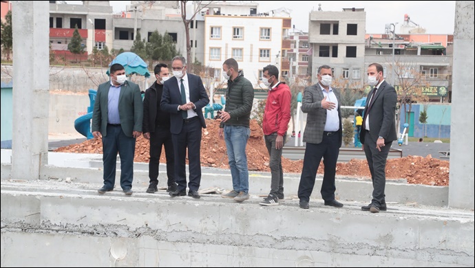 Başkan kuş, yarı olimpik yüzme havuzundaki çalışmaları inceledi-(VİDEO)