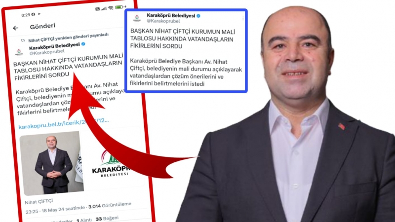 Başkan Nihat Çiftçi'den Şeffaflık Hamlesi: Belediye Bütçesindeki Açığı Paylaştı