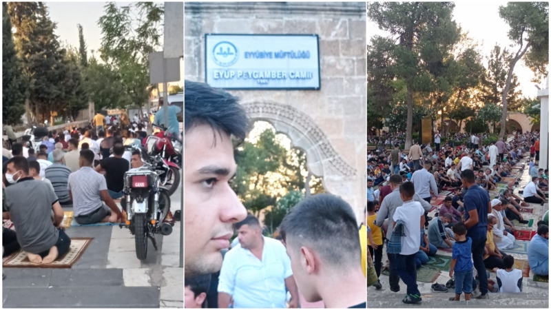 Bayram namazında Eyüp Peygamber Camii doldu taştı