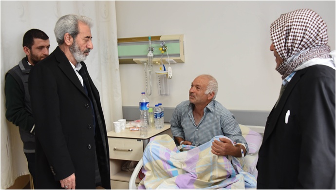 Belediye Başkanı Şeyhmus Aydın hastaları ziyaret etti