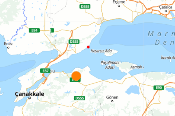 Biga'da deprem