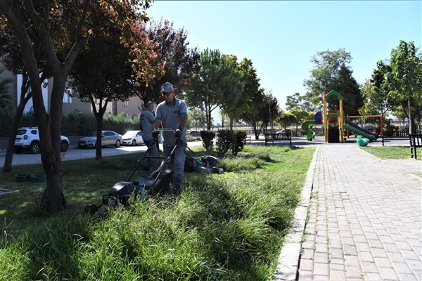 Bornova Belediyesi parklarda temizlik çalışmalarını sürdürüyor