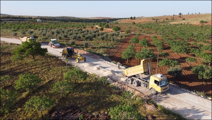 Büyükşehir'den Karaköprü Kırsalında Yol Yapım Çalışmaları-(VİDEO)