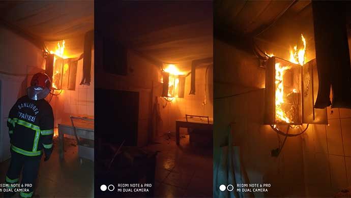 Ceylanpınar’da süt fabrikasında yangın!
