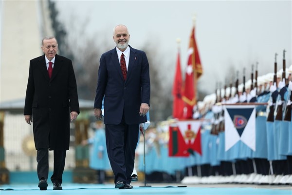 Cumhurbaşkanı Erdoğan, Arnavutluk Cumhuriyeti Başbakanı Rama’yı resmi törenle karşıladı