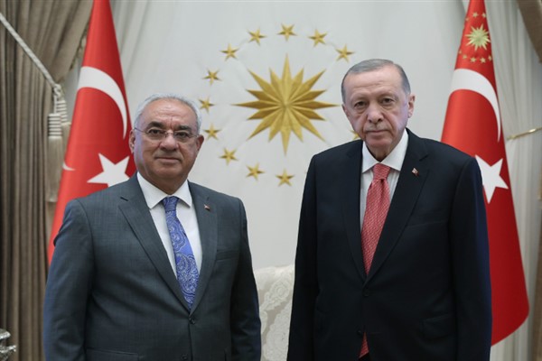 Cumhurbaşkanı Erdoğan, DSP Genel Başkanı Aksakal'ı kabul etti