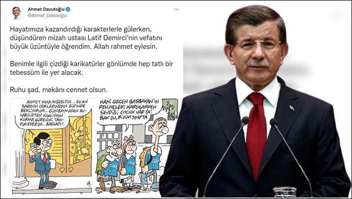 Davutoğlu'dan karikatürist Latif Demirci için başsağlığı mesajı