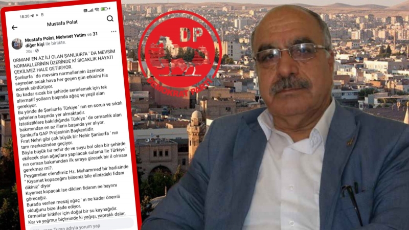 Demokrat Parti Şanlıurfa İl Başkanı Mustafa Polat’tan Duyarlılık Çağrısı