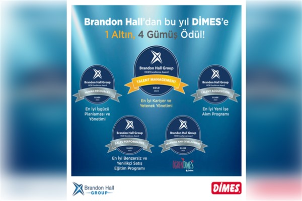 DİMES İnsan Kaynakları Uygulamalarına  5 kategoride 5 Brandon Hall Mükemmellik Ödülü
