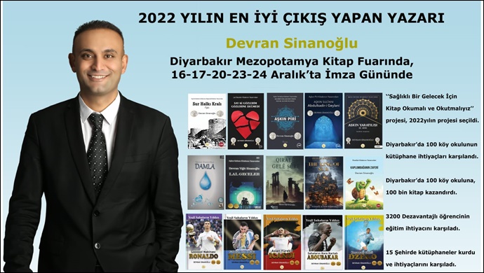 Diyarbakır'da Kütüphaneler Açan Yazar Devran Sinanoğlu Diyarbakır Kitap Fuarında