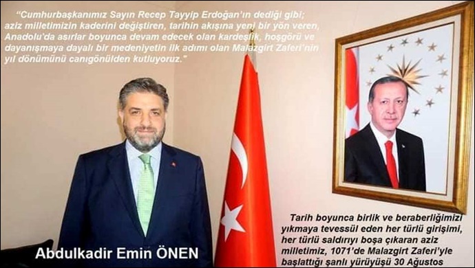 Emin Önen’den Malazgirt Zaferi’nin 950. yıl dönümü mesajı