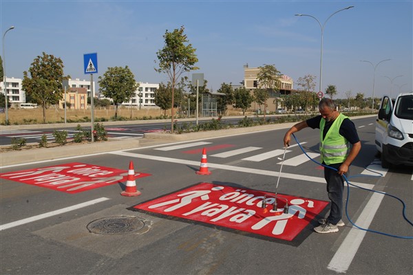 Eskişehir'de yollara görselli çalışma