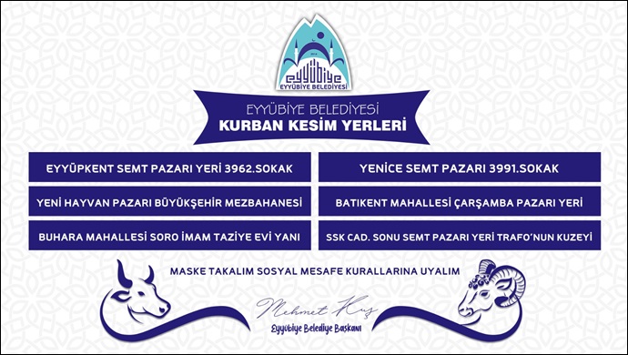 Eyyübiye’de Kurban Satış ve Kesim Yerleri Belirlendi
