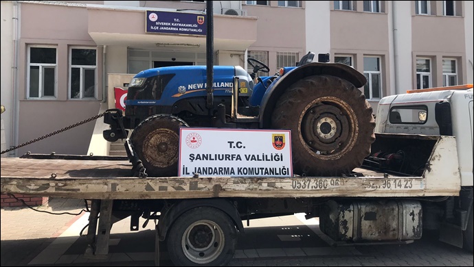 Gaziantep'te çalınan traktör Şanlıurfa'da ele geçirildi