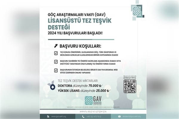 Göç Araştırmaları Vakfı 'Lisansüstü Tez Teşvik Desteği Başvuruları' açıldı