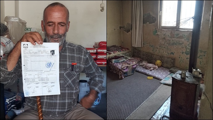 Görme engelli yaşlı adam eşiyle yardım eli bekliyor