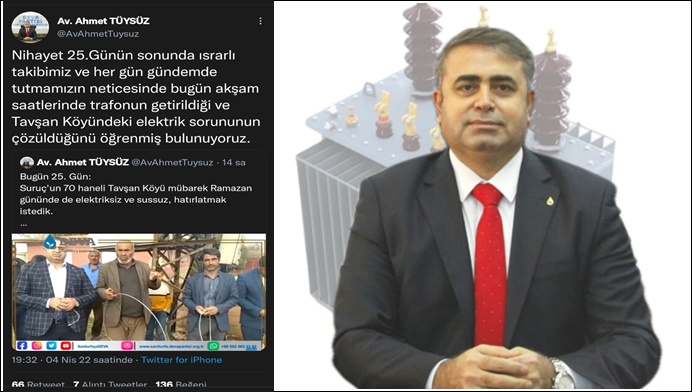 Günler  Sonra O köyün elektrik sorunu çözüldü