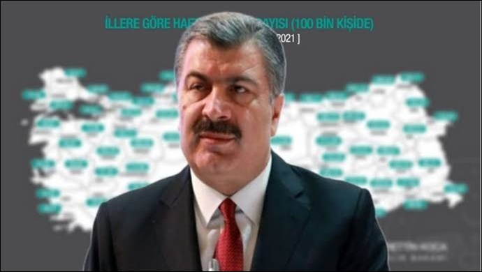 Haftalık insidans haritası yayımlandı