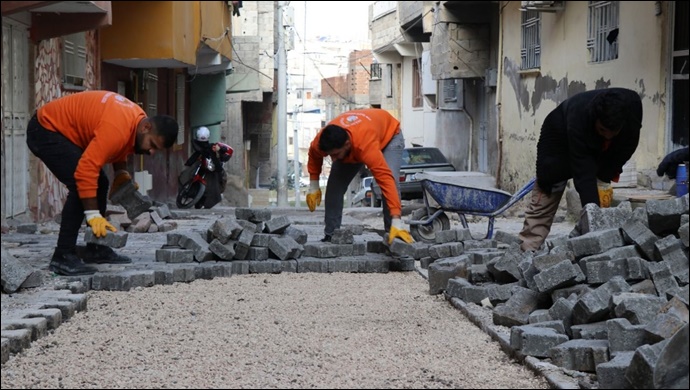 Haliliye Belediyesi Yavuz Selim Mahallesi'nde üst yapı çalışmaları devam ediyor
