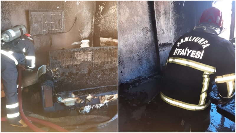 Haliliye'de Elektrik kontağı yangına neden oldu: İtfaiye müdahale etti