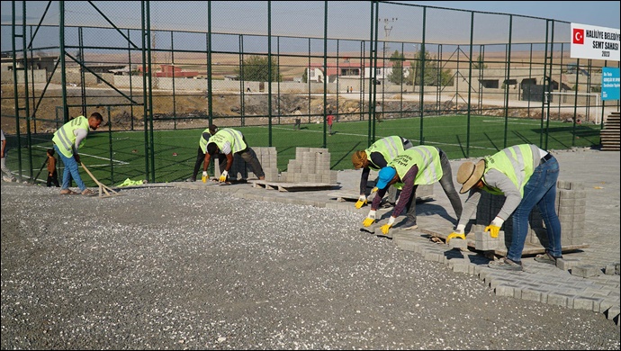 Haliliye’de Kilitli Beton Parke Çalışmaları Sürüyor -(VİDEO)