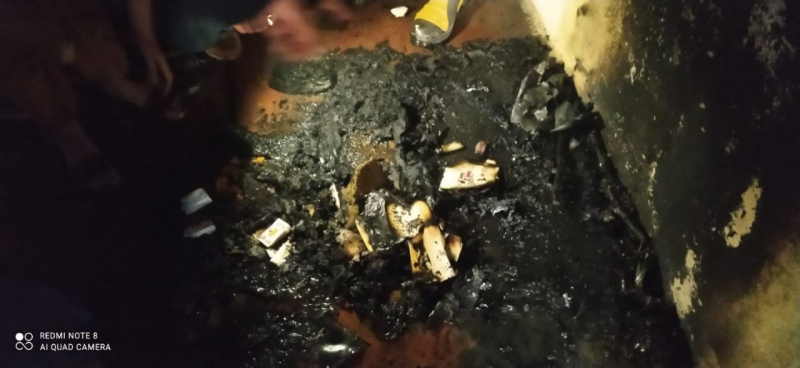 Haliliye'de Mesken yangını
