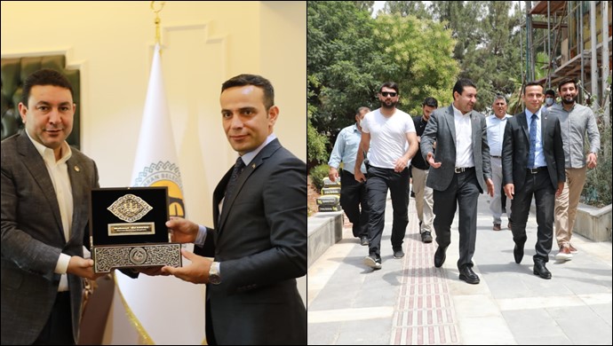 Harran Kaymakamı Cihat Koç, Belediye Başkanı Mahmut Özyavuz'u Ziyaret Etti