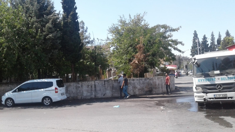 Harrankapı Aile Mezarlığı’nda yangın çıktı! (VİDEO)