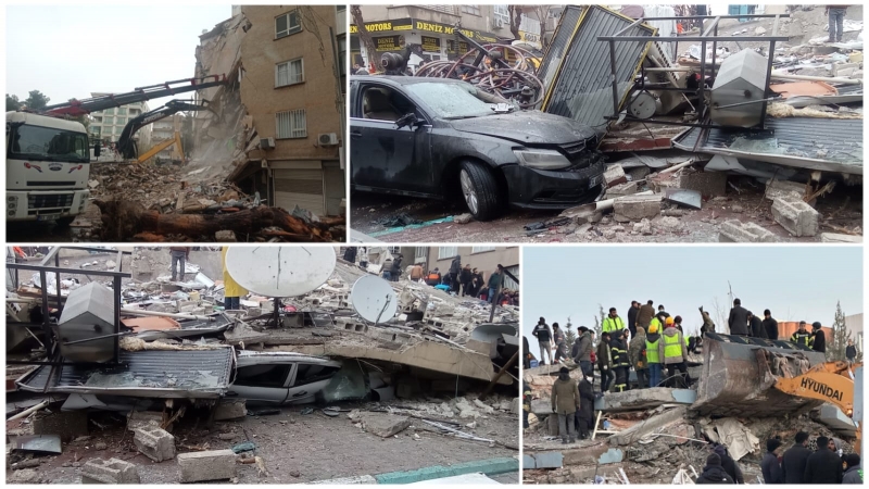 Hasarlı binaların yıkımına başlandı