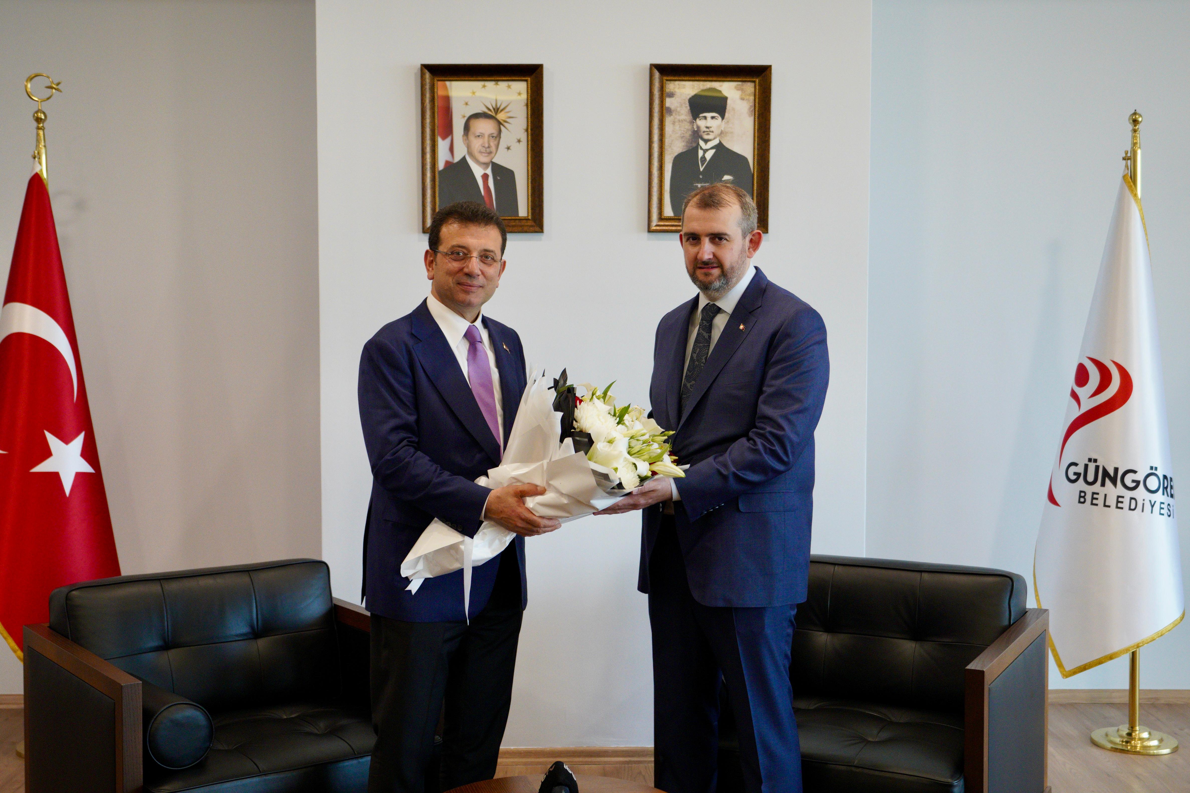 İmamoğlu'ndan Güngören Belediye Başkanı Demir’e ziyaret