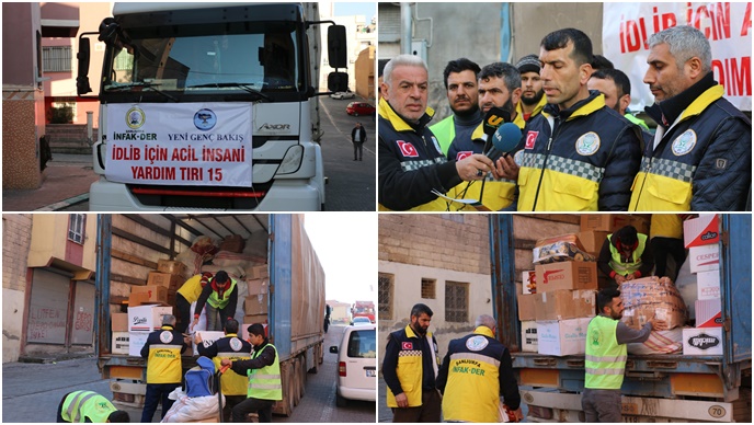 İNFAK-DER’den İdlip’e bir TIR insani yardım