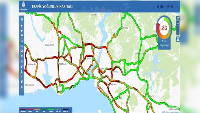 İstanbul'da kar başladı, trafik yoğunlaştı
